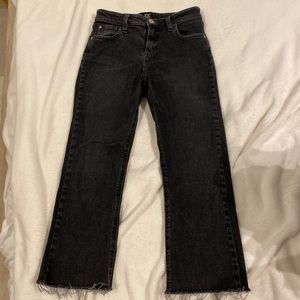 Urban outfitters BDG kick flare high rise cropped black jeans